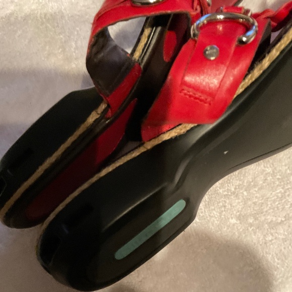 Cole Haan Nike Air Red Leather Sandal - Picture 5 of 8